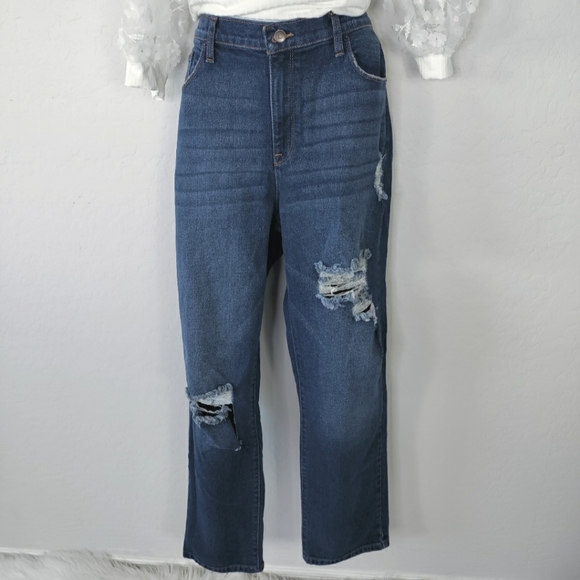 Fashion Nova Denim - Fashion Nova Destroyed Mom Jeans Size 13